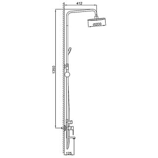 Душевая стойка Frap F2428 хром
